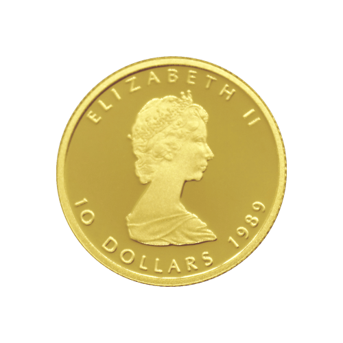 Set of 4 x 10th Anniversary 1989 Canadian Maple Leaf Proof Gold