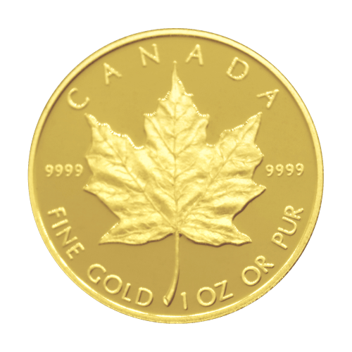 Set of 4 x 10th Anniversary 1989 Canadian Maple Leaf Proof Gold