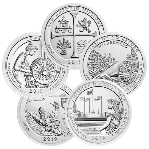 5 oz Random Year America the Beautiful Silver Coin | United States Mint