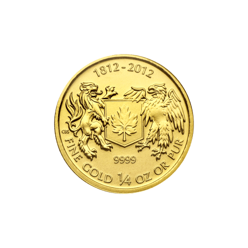 1/4 oz 2012 War of 1812 Gold Coin | Royal Canadian Mint | Silver