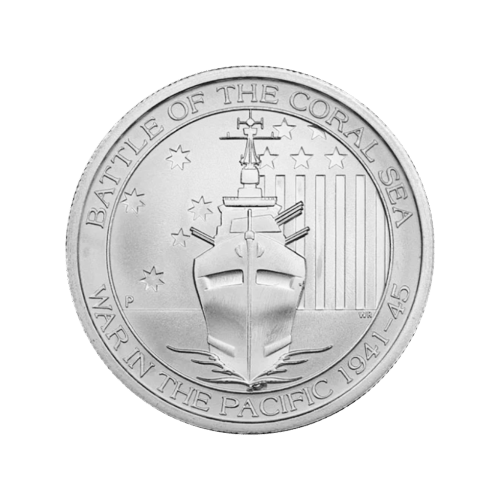 Pièce 1/2 once d'argent Bataille de la mer de Corail 2015 | Monnaie de Perth