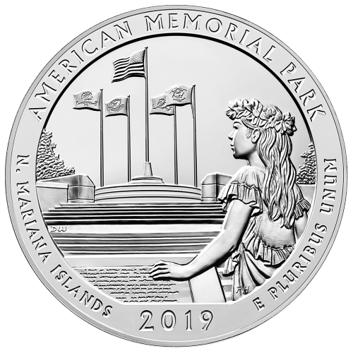 5 oz 2019 America the Beautiful Marianas Memorial Park Silver Coin | United States Mint