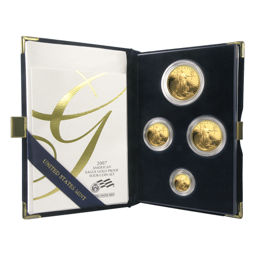 Set of 4 x Random Year American Eagle Proof Gold Coins | United States Mint