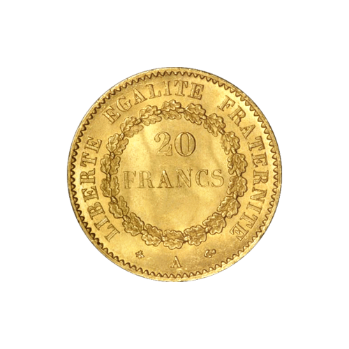 Pièce d'or 20 francs Génie ailé d'année aléatoire