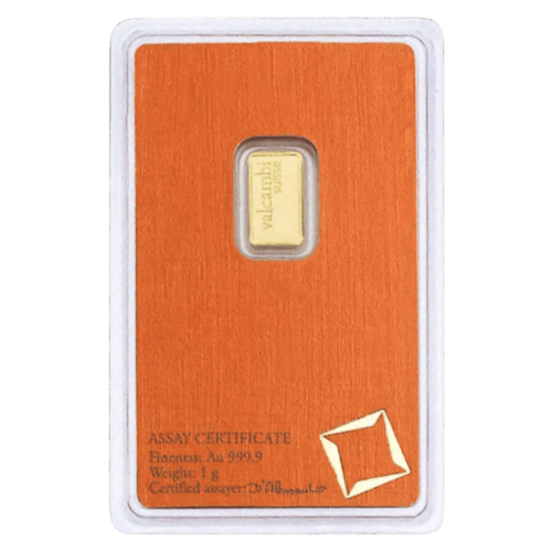 1 gram Gold Bar | Valcambi