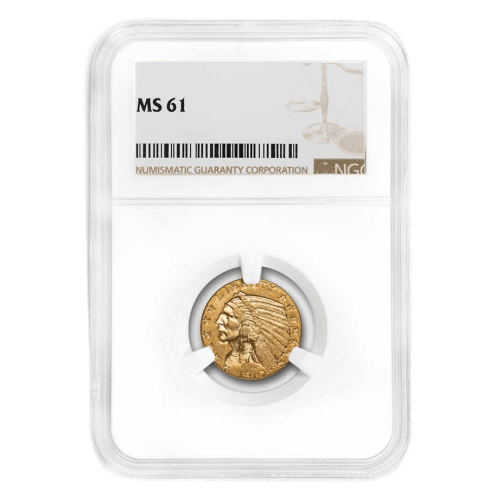Random Year $5 Indian Half Eagle MS-61 Gold Coin | United States Mint