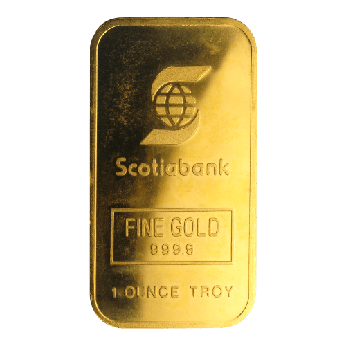 1 oz Maple Logo Scotiabank Gold Bar | Engelhard