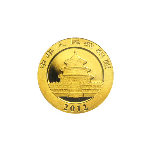 1/10 oz 2012 Chinese Panda PCGS First Strike MS 70 Gold Coin | Chinese Mint