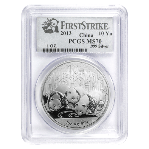 1 oz 2013 Chinese Panda PCGS MS-70 First Strike Silver Coin | Chinese Mint