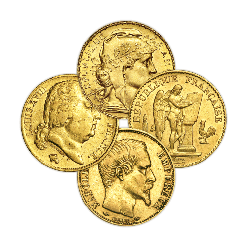 Random Year French 20 Franc Gold Coin