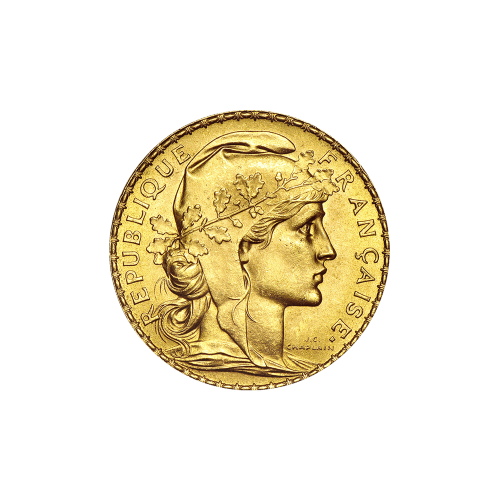 Random Year French 20 Franc Gold Coin