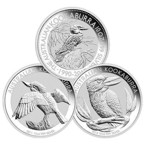 Random Year Assorted 10 oz Kookaburra Silver Coin | Perth Mint