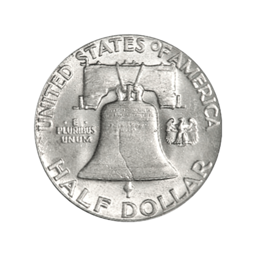 Pièce d'argent pur à 90 % en circulation Demi Dollar Franklin Année aléatoire | Monnaie des États-Unis