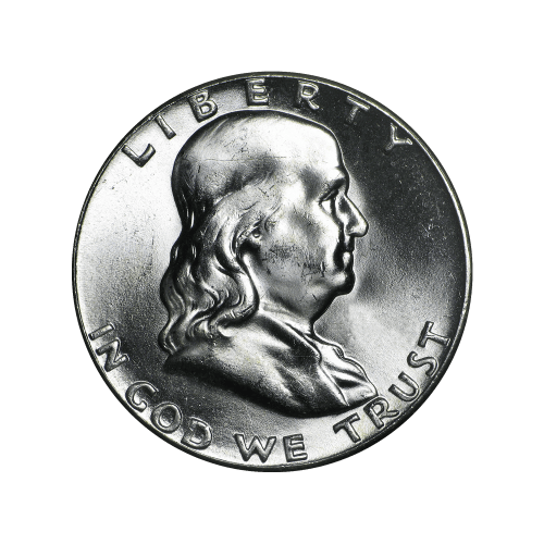 Pièce d'argent pur à 90 % Franklin Half Dollar BU Année aléatoire