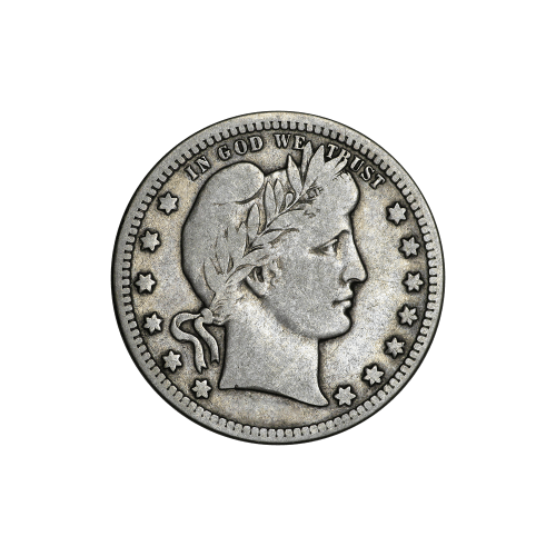 Random Year Barber Quarter Dollar 90% Pure Silver Coin | United States Mint