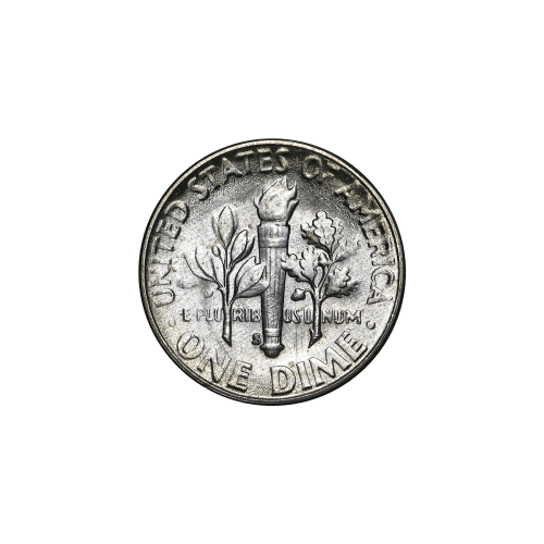 Sac de pièces américaines de circulation en argent 90 % Pièce de 10 centimes Roosevelt Valeur nominale 1 $ | Monnaie des États-Unis