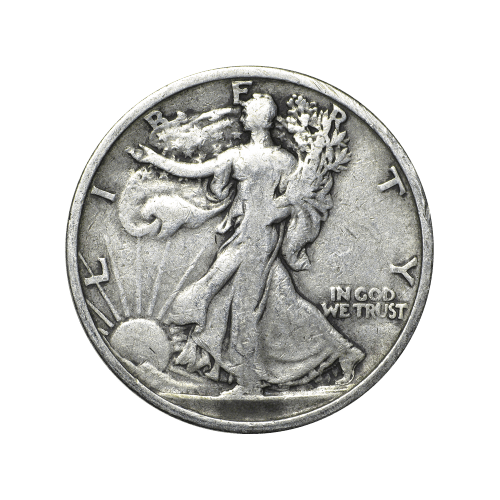 Pièce d'argent pur à 90 % de circulation Demi Dollar Liberté marchant Année aléatoire | Monnaie des États-Unis