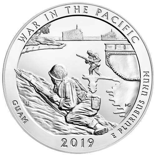 Pièce 5 onces d'argent Amérique la Belle : War in the Pacific Guam 2019 | Monnaie des États-Unis