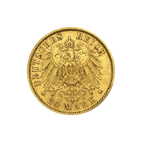 Random Year German 20 Mark Gold Coin