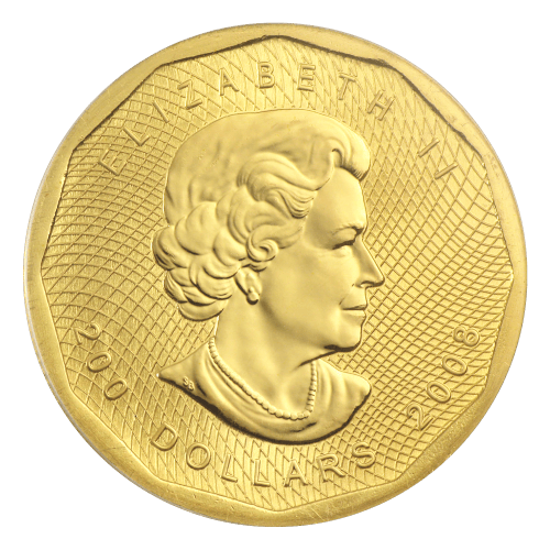 Pièce 1 once d'or Feuille d'érable Superb Gem PCGS 99999 Premières pièces frappées 2008 | Monnaie royale canadienne