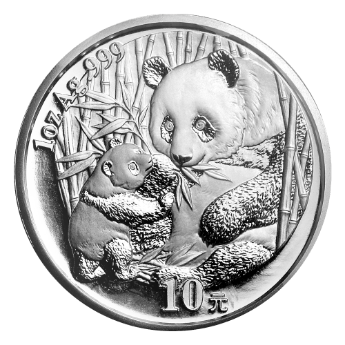 Pièce 1 once d'argent Panda chinois 2005 | Monnaie chinoise