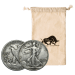 Sac de pièces de circulation en argent pur à 90 % Demi dollar Liberté marchant Valeur nominale 10 $ | Monnaie des États-Unis