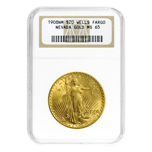 Pièce en or MS-65 WFNG Saint-Gaudens Double Aigle 20 $ NM 1908 | Monnaie des États-Unis