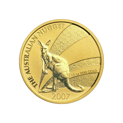 Pièce 1/2 once d'or Pépite Kangourou australien 2007 | Monnaie de Perth
