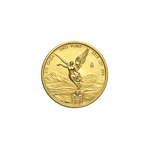 Pièce 1/10 once d'or Libertad mexicaine 2019