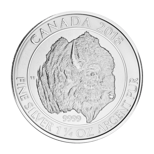 Pièce 1,25 once d'argent Bison canadien 2018 | Monnaie royale canadienne