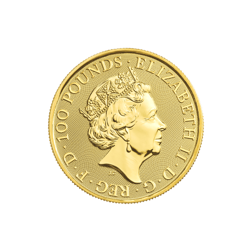 Pièce 1/4 once d'or Les Bêtes de la Reine : Le lion blanc de Mortimer 2020 | La Monnaie royale