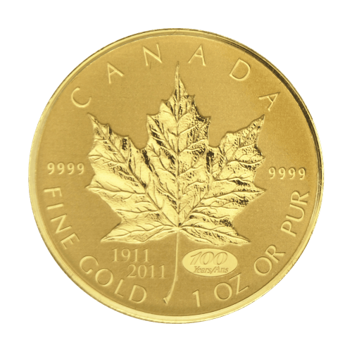 Ensemble de 4 pièces d'or Feuille d'érable canadienne 2011