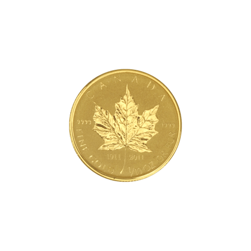 Ensemble de 4 pièces d'or Feuille d'érable canadienne 2011