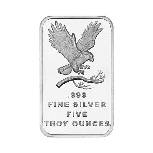 Lingot 5 onces d'argent Aigle | Monnaie de SilverTowne