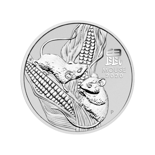 1/2 oz 2020 Lunar Year of the Mouse Silver Coin | Perth Mint