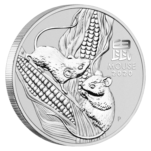 Pièce 2 onces d'argent Lunaire Année de la Souris 2020 | Monnaie de Perth