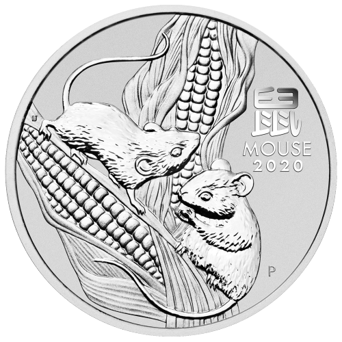 Pièce 5 onces d'argent Lunaire Année de la Souris 2020 | Monnaie de Perth