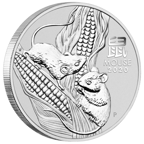 Pièce 5 onces d'argent Lunaire Année de la Souris 2020 | Monnaie de Perth