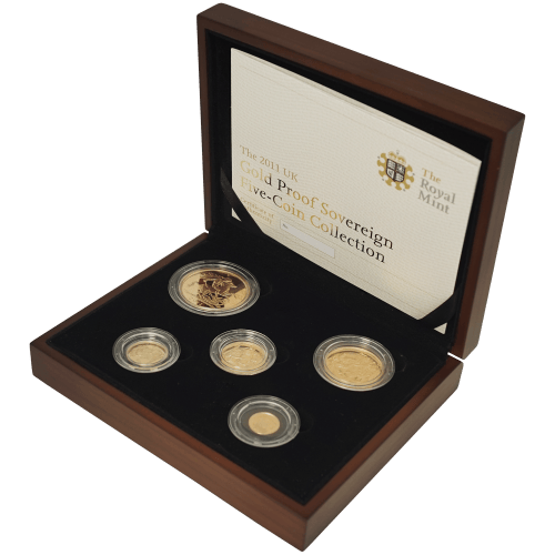Ensemble Épreuve numismatique de 5 pièces en or Souverain Grande-Bretagne Année aléatoire | La Monnaie royale