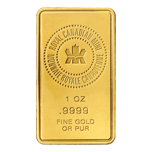 Lingot 1 once d'or Célébration du millennium 1999-2000 de la Monnaie royale canadienne