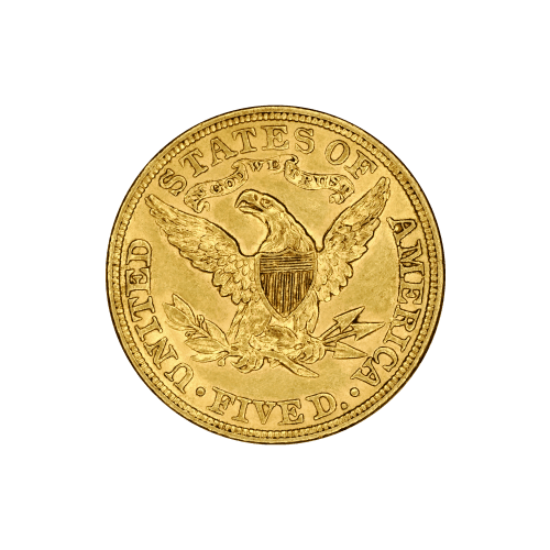Pièce 5 $ en or AU Liberté Demi Aigle Année aléatoire | Monnaie des États-Unis