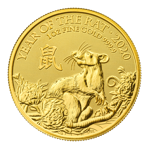 Pièce 1 once d'or Année lunaire du Rat 2020 | La Monnaie royale