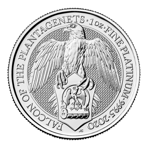 1 oz 2020 Queen's Beasts: Falcon of the Plantagenets Platinum Coin | The Royal Mint
