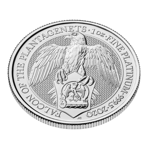 1 oz 2020 Queen's Beasts: Falcon of the Plantagenets Platinum Coin | The Royal Mint