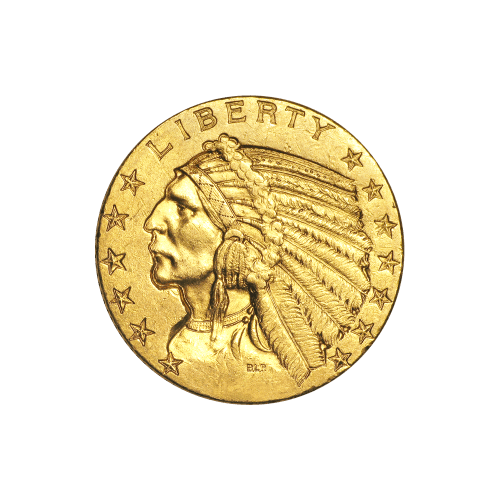 Random Year $5 Indian Half Eagle Circulation Gold Coin | United States Mint