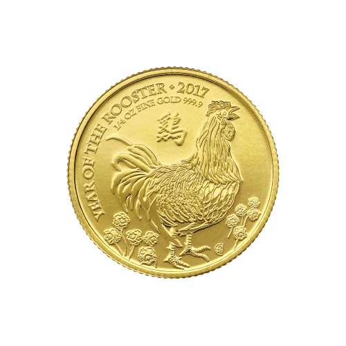 1/4 oz 2017 Lunar Year of the Rooster Gold Coin | The Royal Mint