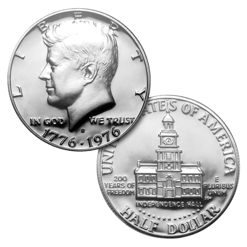 Ensemble de 3 pièces d'argent à 40 % Épreuve numismatique Bicentenaire des États-Unis 1976 | Monnaie des États-Unis