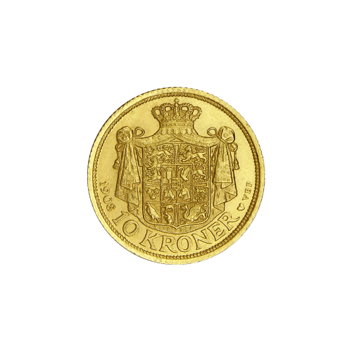 Random Year Denmark 10 Kroner Gold Coin