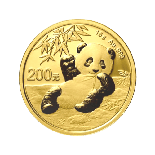Pièce 15 grammes d'or Panda Chine 2020