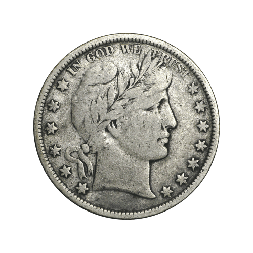 Random Year Barber Half Dollar 90% Pure Circulation Silver Coin | United States Mint